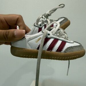 Adidas Samba Kids Sneakers - White, Red, and Gray